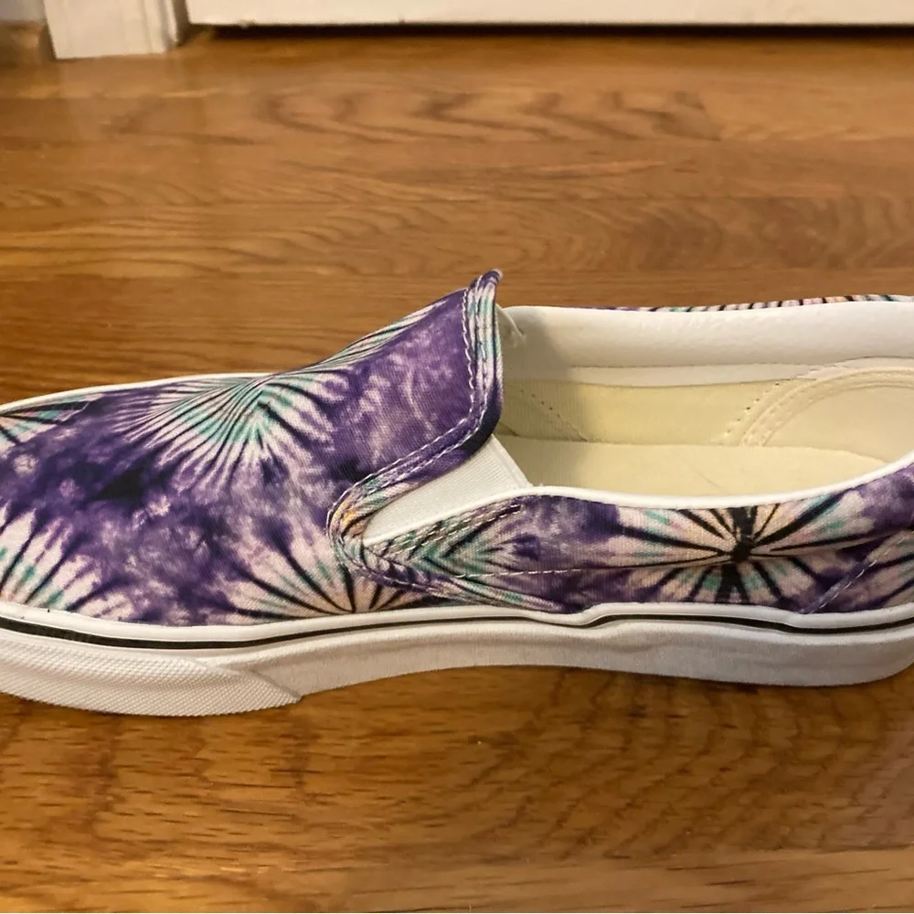Vans Purple Tie-Dye Slip-On Shoes - Picture 7 of 7
